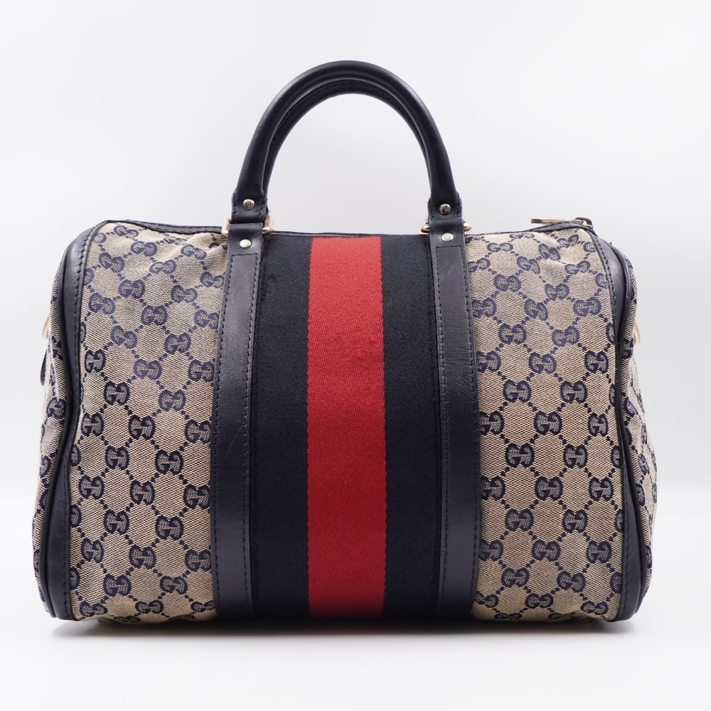 ❌️❌️SOLD❌️❌️BK23 💖 GUCCI GG Monogram Vintage Web Boston - Picture 4 of 16
